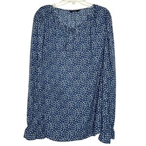 Dokotoo Women Blouse Large Floral Dressy Puff Long Sleeve Office Peasant Top